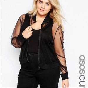 ASOS Curve mesh bomber jacket 16